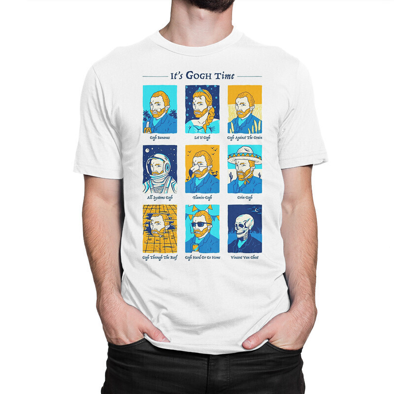 

Футболка мужская Dream Shirts It's Gogh time 1000088222 белая M, It's Gogh time 1000088222