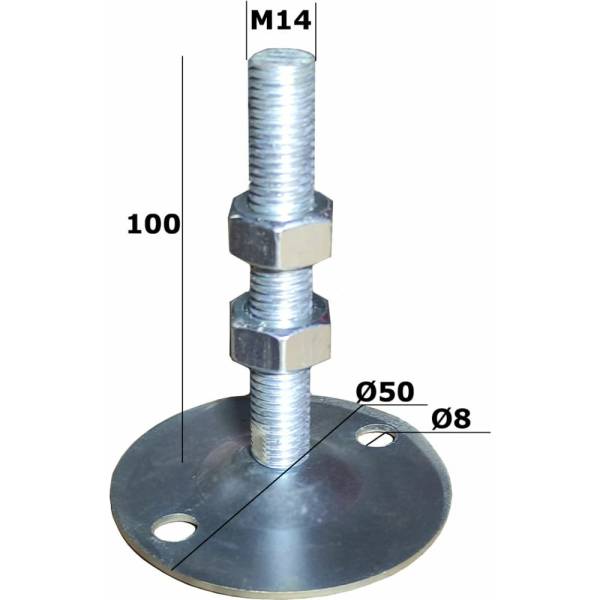 Винтовая опора ООО СЗЦМ М14x100 с гайкой 00-00002181 роликовая опора ооо сзцм