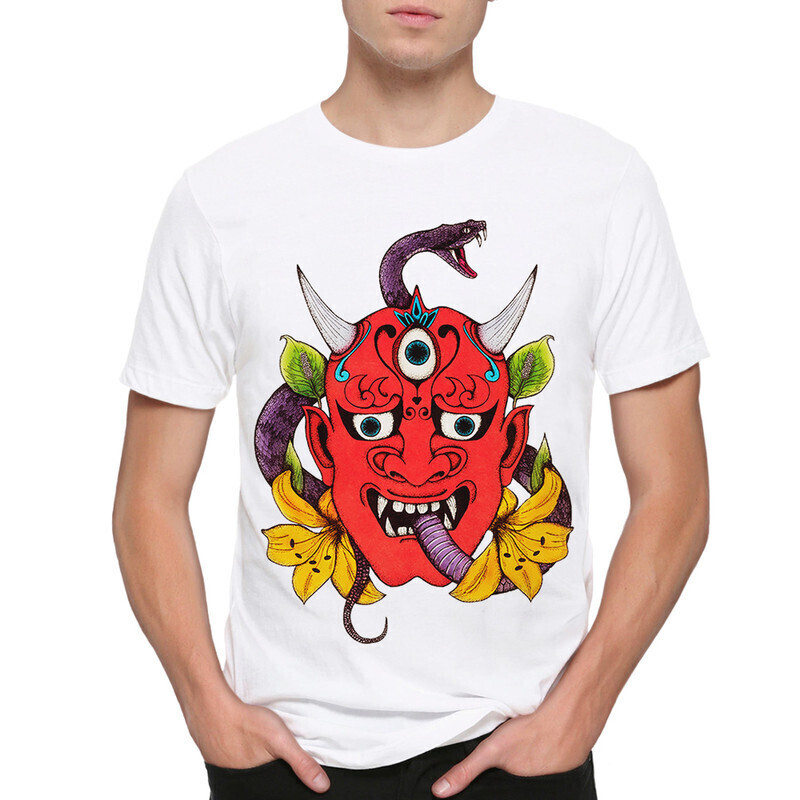 

Футболка мужская Dream Shirts Демон Они 1000090222 белая 2XL, Демон Они 1000090222