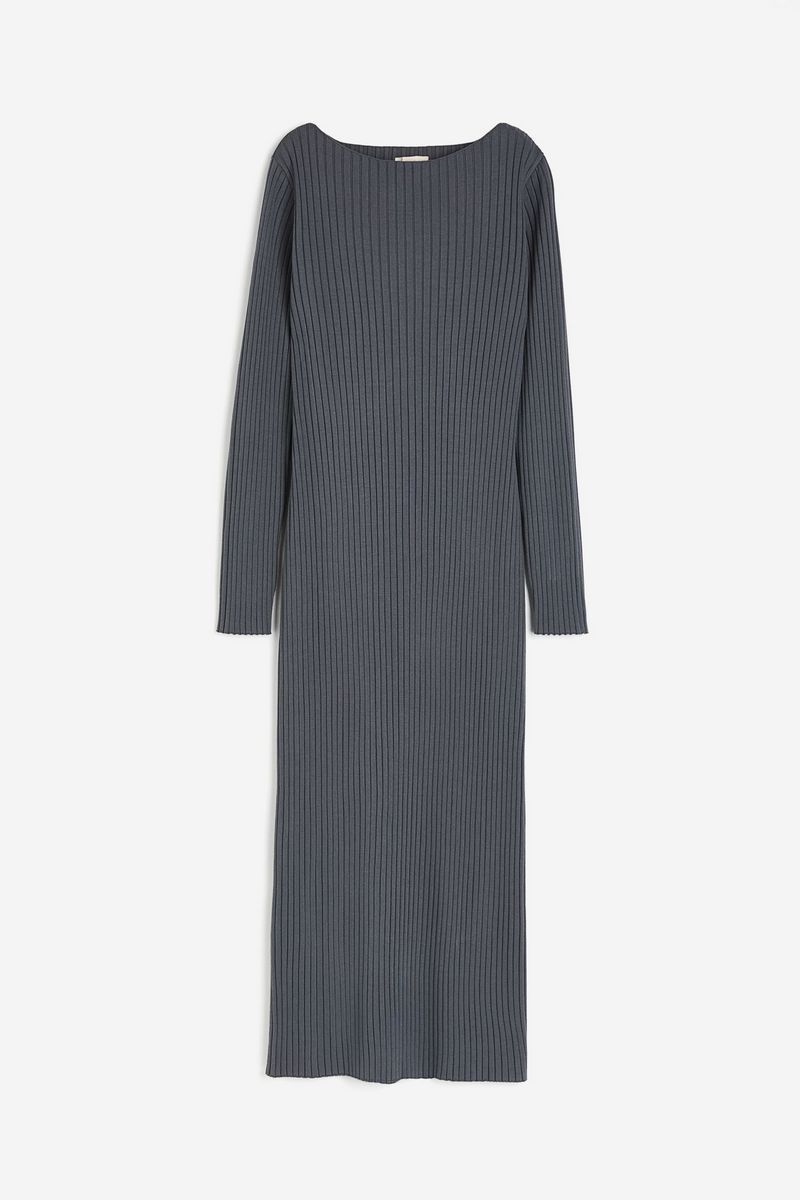 

Платье женское H&M 1222999 серое S, Серый, 1222999