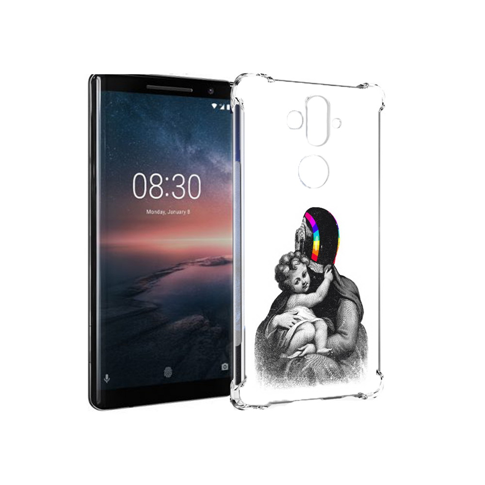 

Чехол MyPads Tocco для Nokia 8 Sirocco защитник в шлеме (PT101581.91.350), Прозрачный, Tocco