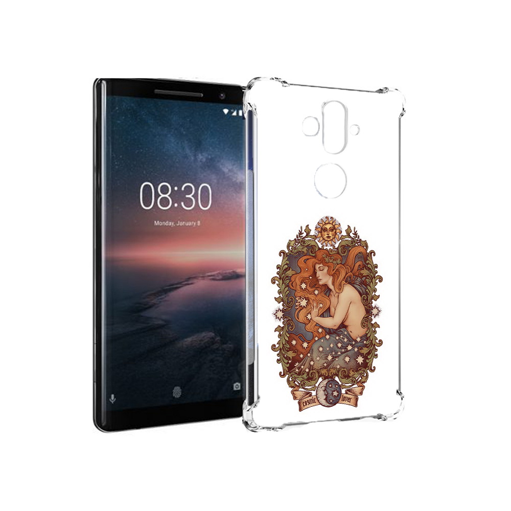

Чехол MyPads Tocco для Nokia 8 Sirocco звездная девушка абстракция (PT101581.91.351), Прозрачный, Tocco