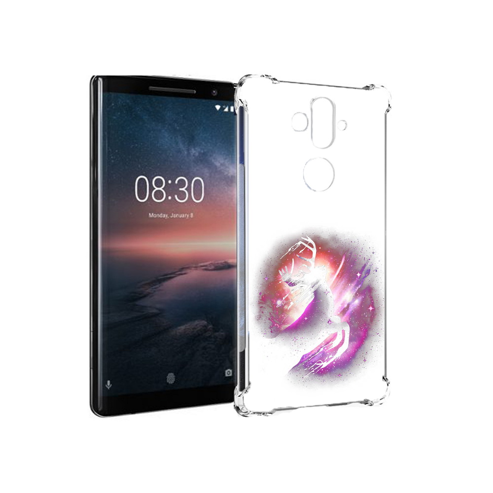 

Чехол MyPads Tocco для Nokia 8 Sirocco звездный олень (PT101581.91.354), Прозрачный, Tocco