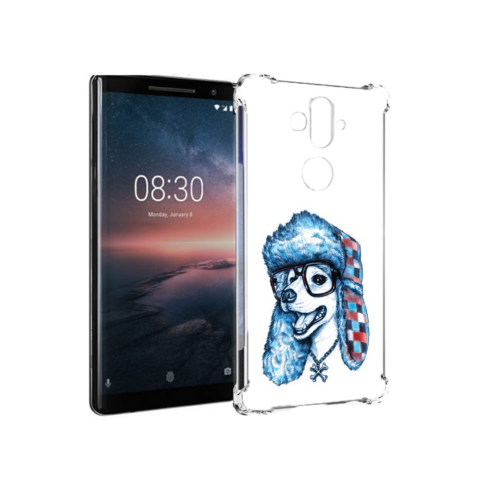 

Чехол MyPads Tocco для Nokia 8 Sirocco зимний пес (PT101581.91.362), Прозрачный, Tocco