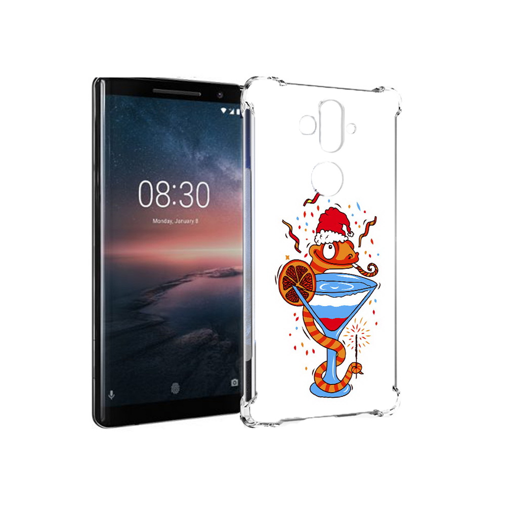 

Чехол MyPads Tocco для Nokia 8 Sirocco змейка (PT101581.91.364), Прозрачный, Tocco