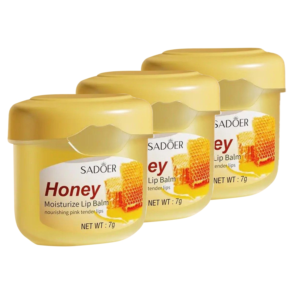 Набор Sadoer Увлажняющий бальзам для губ с медом 7 г х 3 шт бальзам для губ a pieu с экстрактом меда honey
