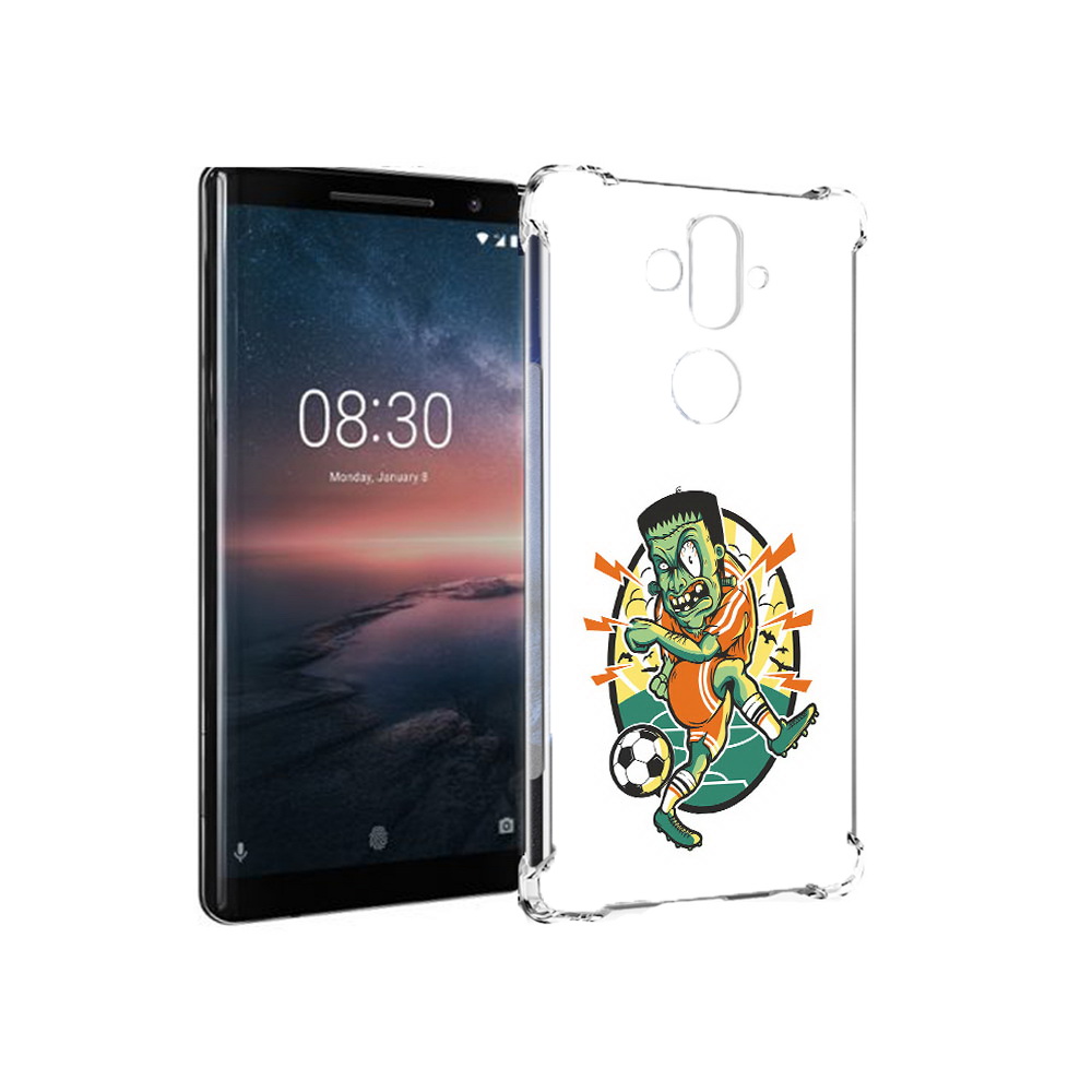 

Чехол MyPads Tocco для Nokia 8 Sirocco зомби футболист (PT101581.91.368), Прозрачный, Tocco