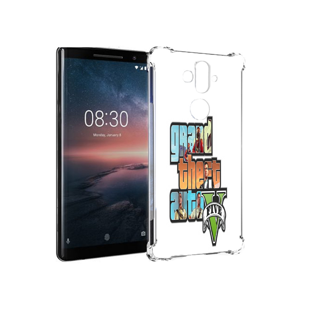

Чехол MyPads Tocco для Nokia 8 Sirocco игра гта (PT101581.91.373), Прозрачный, Tocco