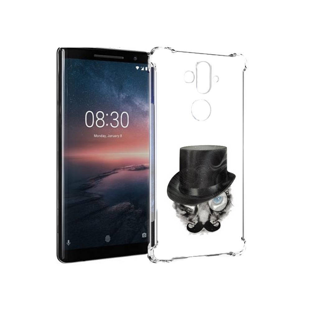 

Чехол MyPads Tocco для Nokia 8 Sirocco интелегентный кот (PT101581.91.378), Прозрачный, Tocco