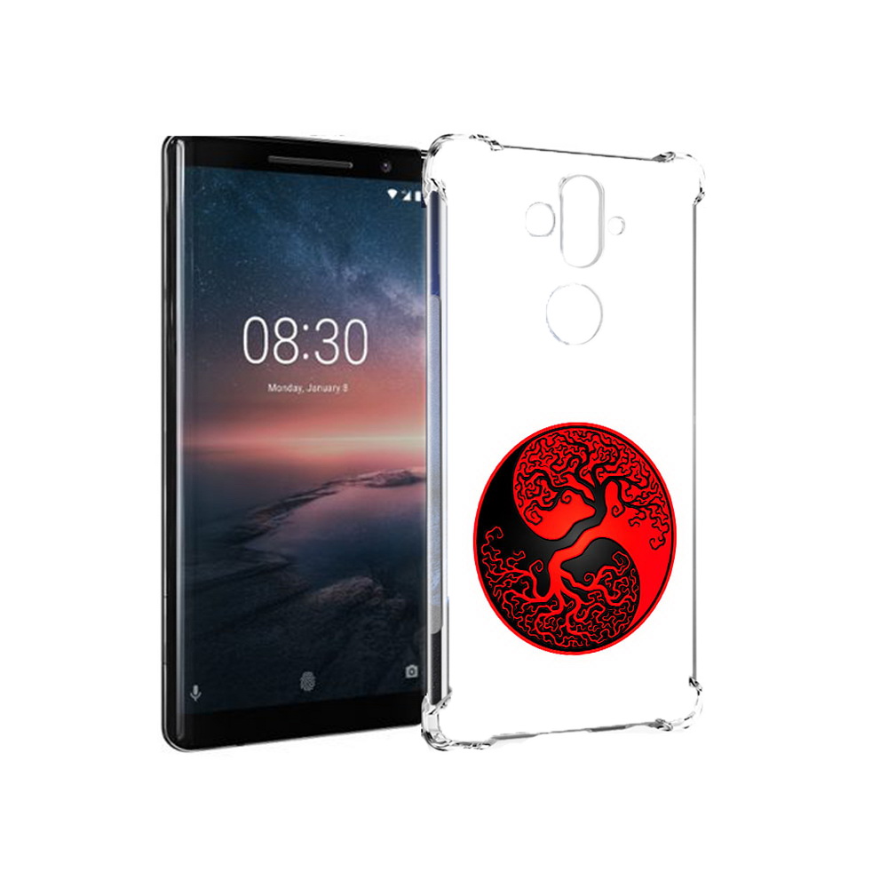 

Чехол MyPads Tocco для Nokia 8 Sirocco инь янь дерево (PT101581.91.379), Прозрачный, Tocco