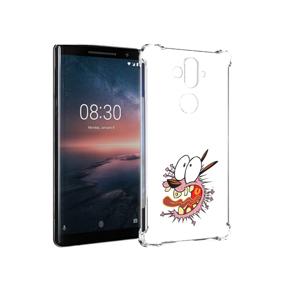 

Чехол MyPads Tocco для Nokia 8 Sirocco испуганный бобик (PT101581.91.381), Прозрачный, Tocco