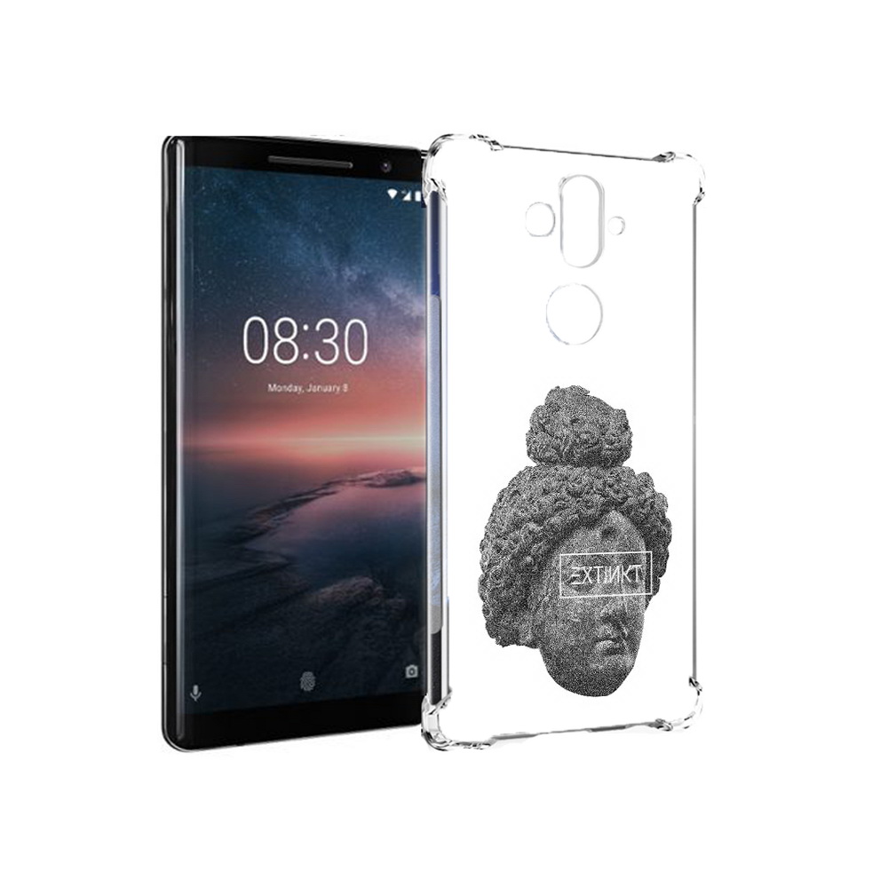 

Чехол MyPads Tocco для Nokia 8 Sirocco каменное лицо девушки (PT101581.91.383), Прозрачный, Tocco