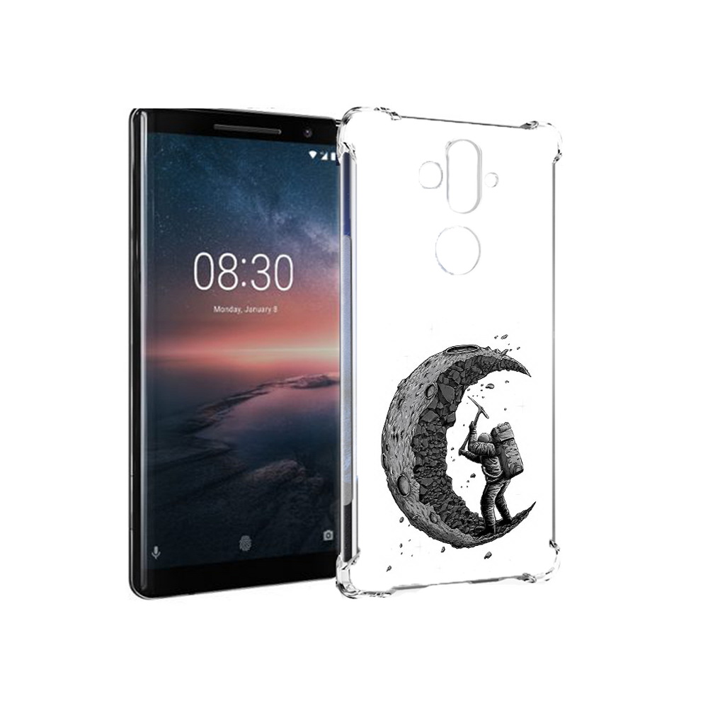 

Чехол MyPads Tocco для Nokia 8 Sirocco камненная луна (PT101581.91.384), Прозрачный, Tocco