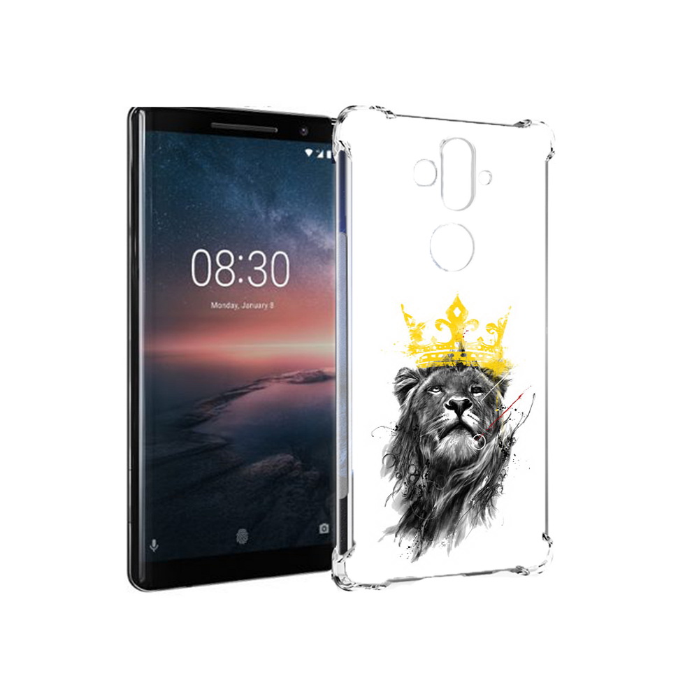 

Чехол MyPads Tocco для Nokia 8 Sirocco король-лев (PT101581.91.391), Прозрачный, Tocco