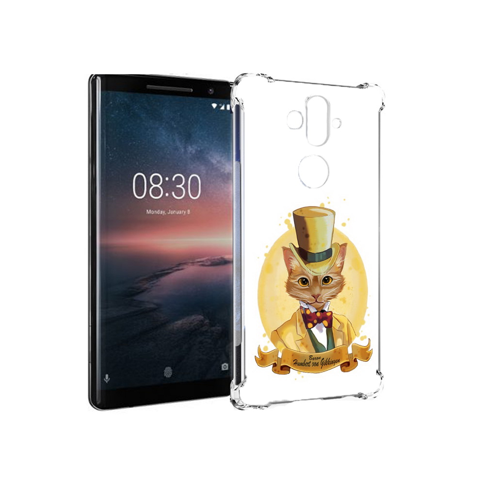 

Чехол MyPads Tocco для Nokia 8 Sirocco кот юрист (PT101581.91.401), Прозрачный, Tocco