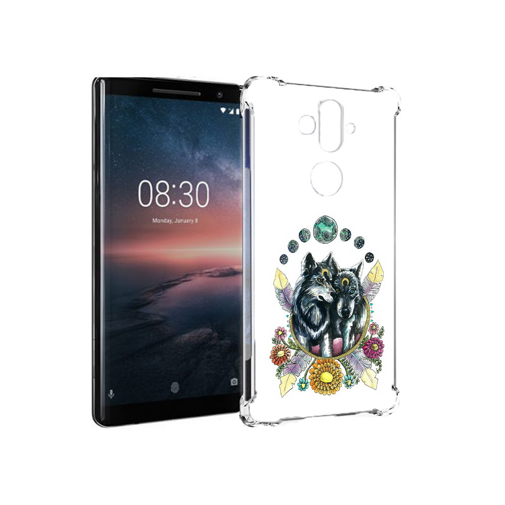 

Чехол MyPads Tocco для Nokia 8 Sirocco красивые волки абстракция (PT101581.91.408), Прозрачный, Tocco