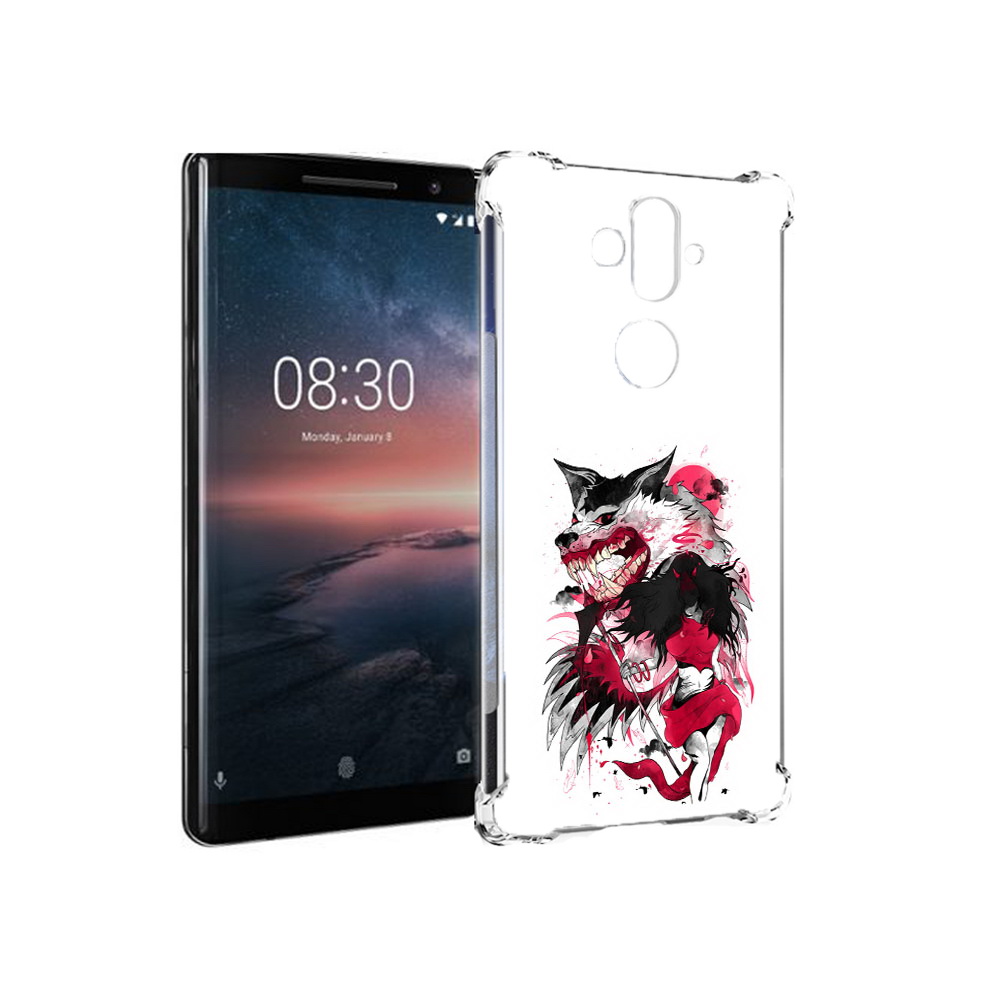 

Чехол MyPads Tocco для Nokia 8 Sirocco красная шапочка (PT101581.91.410), Прозрачный, Tocco