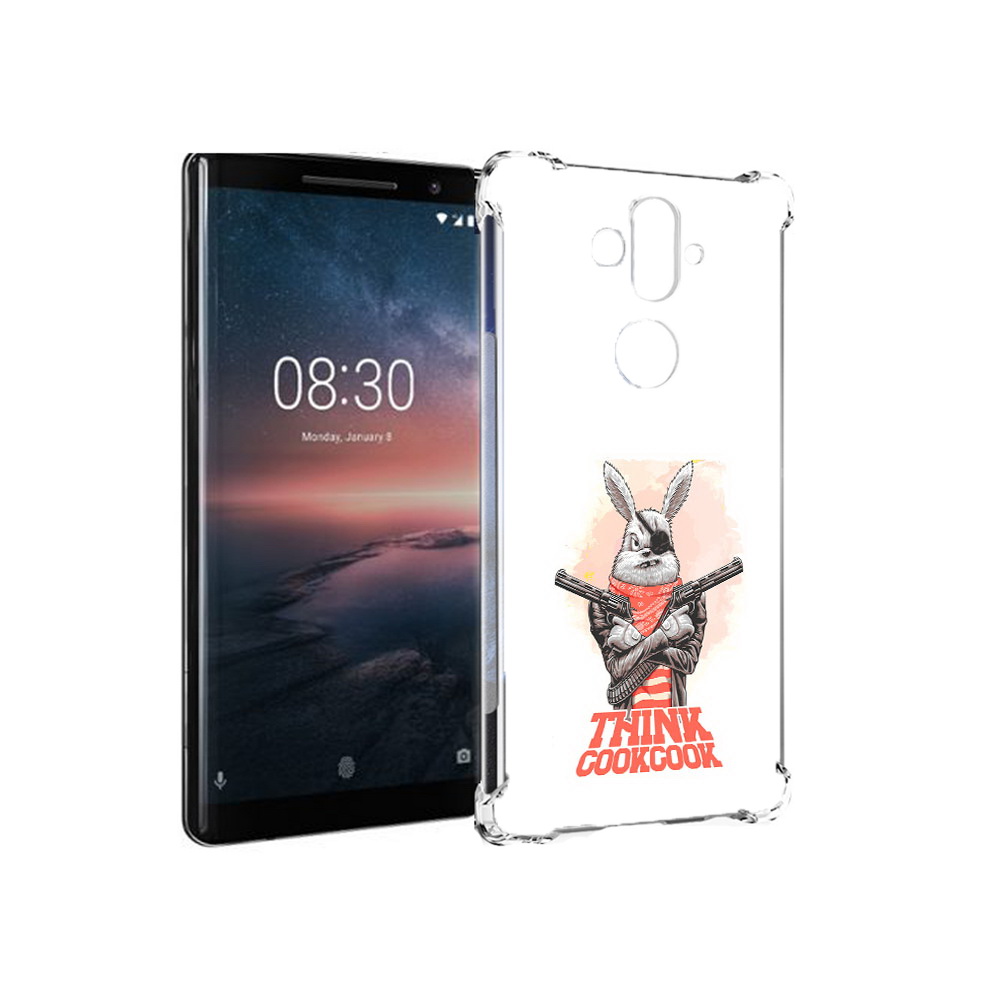

Чехол MyPads Tocco для Nokia 8 Sirocco кролик пират (PT101581.91.419), Прозрачный, Tocco