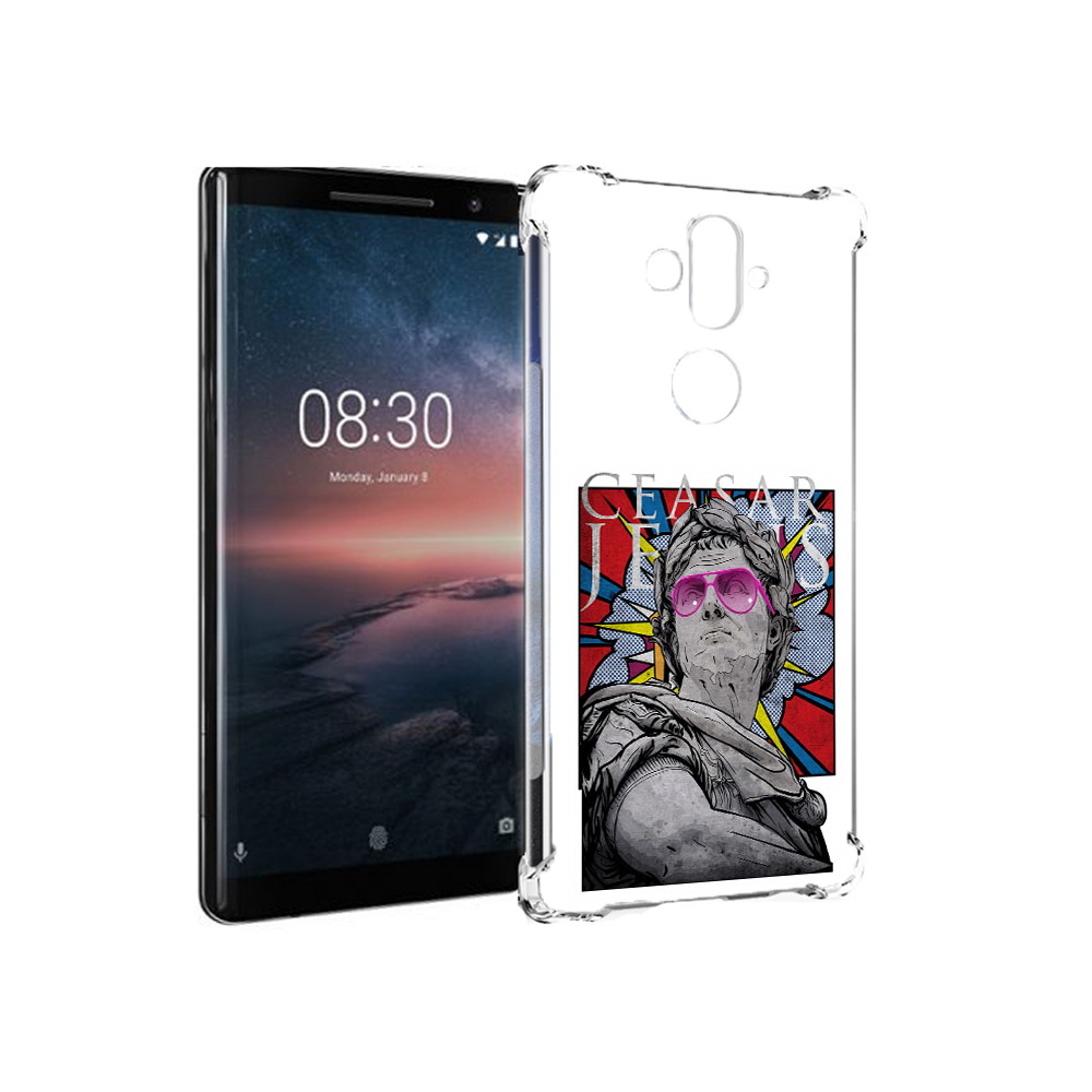 

Чехол MyPads Tocco для Nokia 8 Sirocco крутая статуя свободы (PT101581.91.423), Прозрачный, Tocco