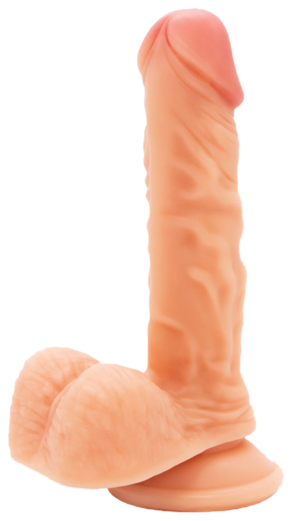 Телесный фаллоимитатор на присоске Sensual 16,8 см Lola toys