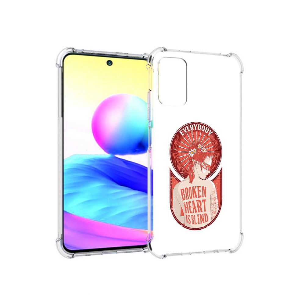 

Чехол MyPads Tocco для Xiaomi Redmi Note 10 5G девушка разбитое сердце (PT162080.297.310), Прозрачный, Tocco