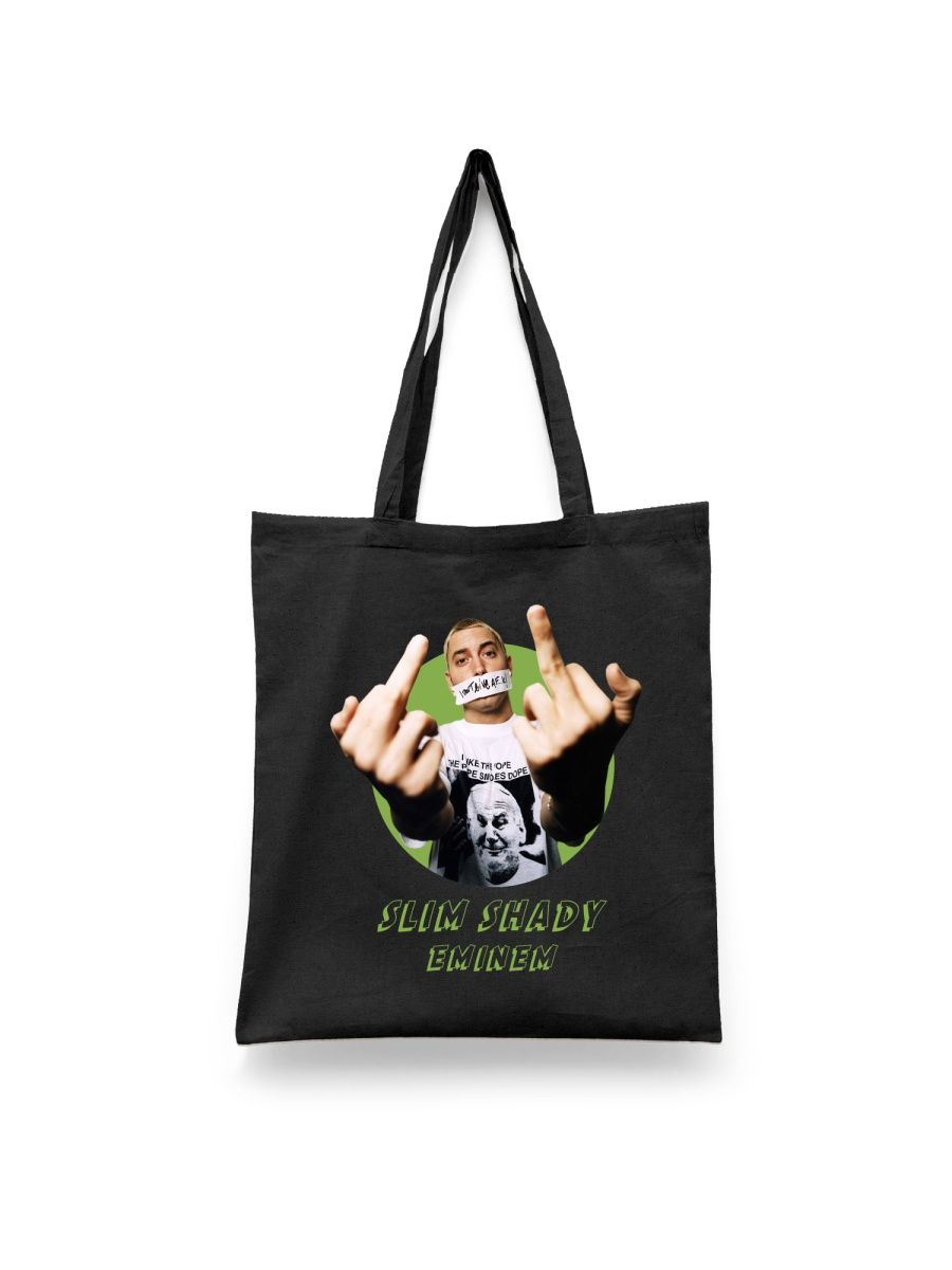 

Шоппер унисекс Каждому Своё Эминем/Eminem/Рэпер MZEM2, черный, Эминем/Eminem/Рэпер MZEM2