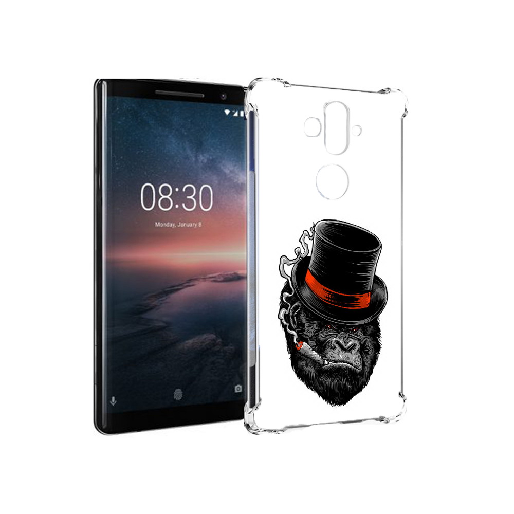 

Чехол MyPads Tocco для Nokia 8 Sirocco дизайнерская горилла (PT101581.91.431), Прозрачный, Tocco
