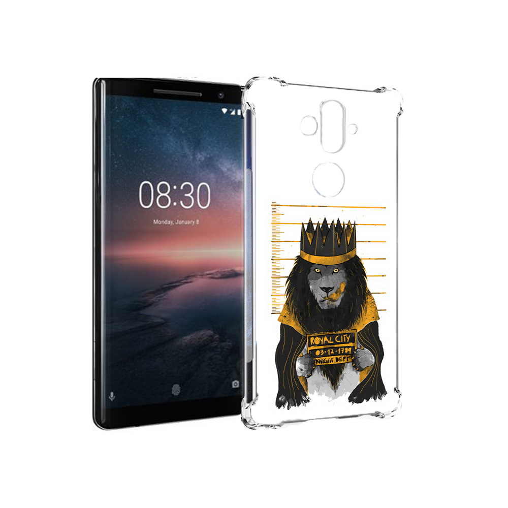

Чехол MyPads Tocco для Nokia 8 Sirocco лев в законе (PT101581.91.435), Прозрачный, Tocco