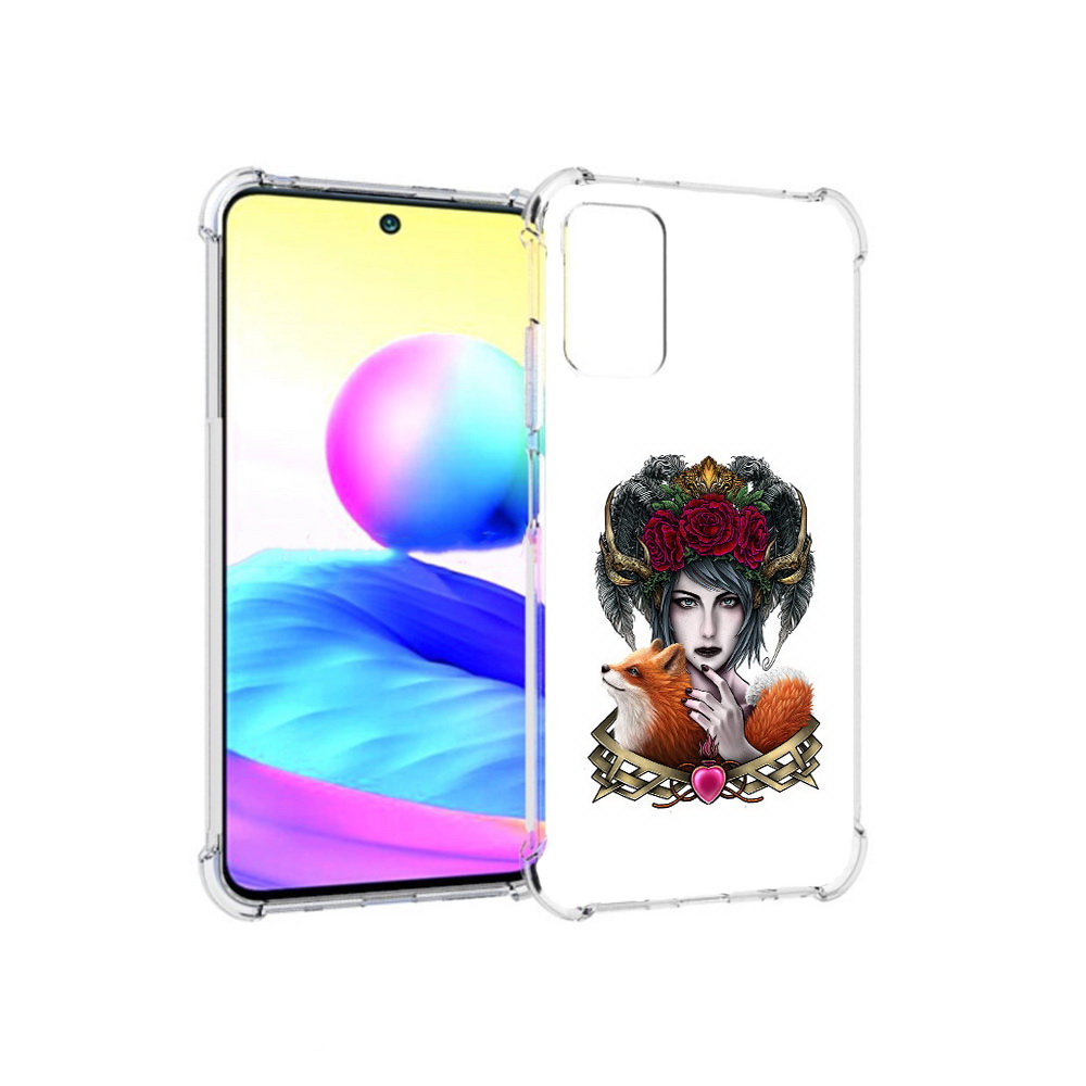 

Чехол MyPads Tocco для Xiaomi Redmi Note 10 5G девушка с лисой (PT162080.297.314), Прозрачный, Tocco