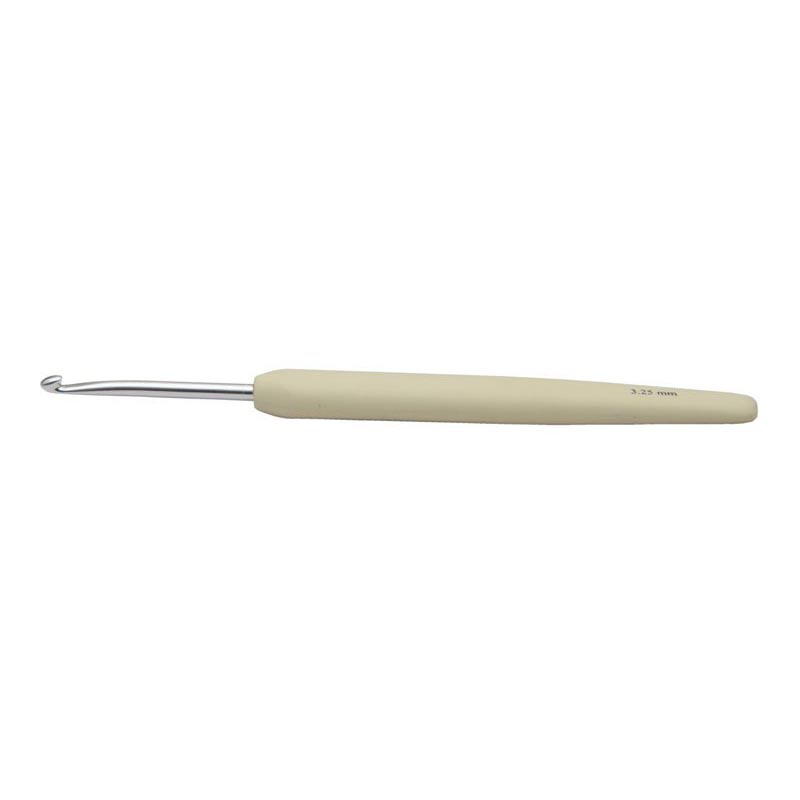 фото Крючок для вязания knit pro с эргономичной ручкой waves 3,25мм, слоновая кость арт.30906