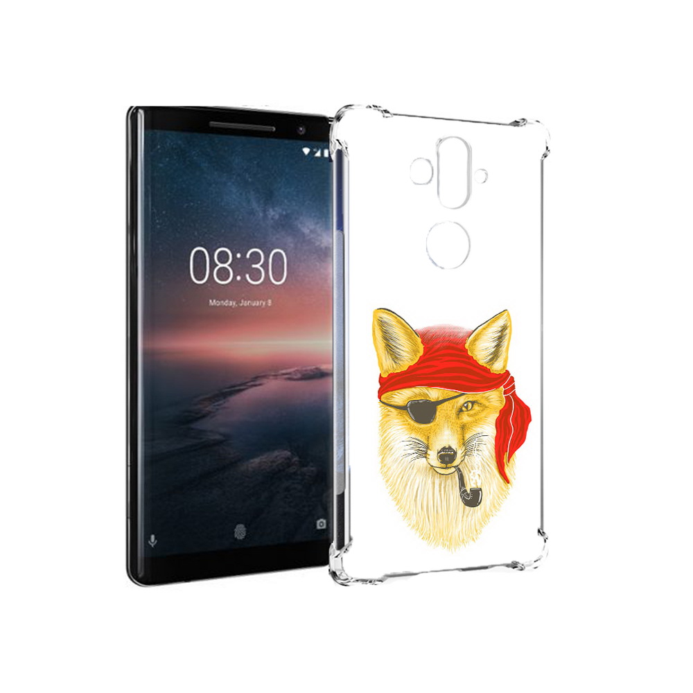 

Чехол MyPads Tocco для Nokia 8 Sirocco лиса-пират (PT101581.91.440), Прозрачный, Tocco