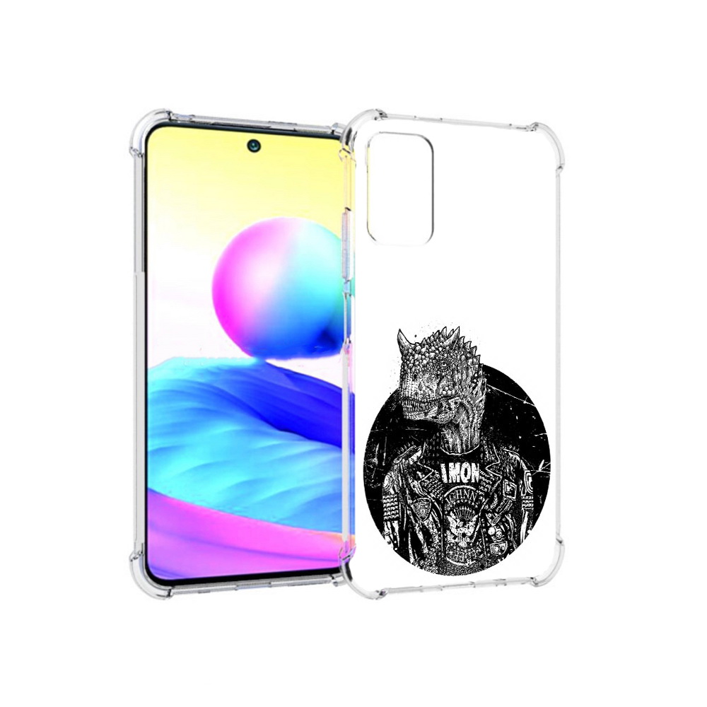 Чехол MyPads Tocco для Xiaomi Redmi Note 10 5G динозавр в куртке (PT162080.297.328)