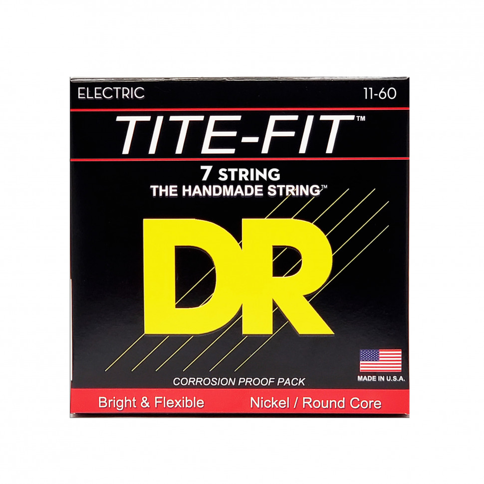 Струны для электрогитар DR EH7-11-60 никелевые TITE-FIT 1061₽