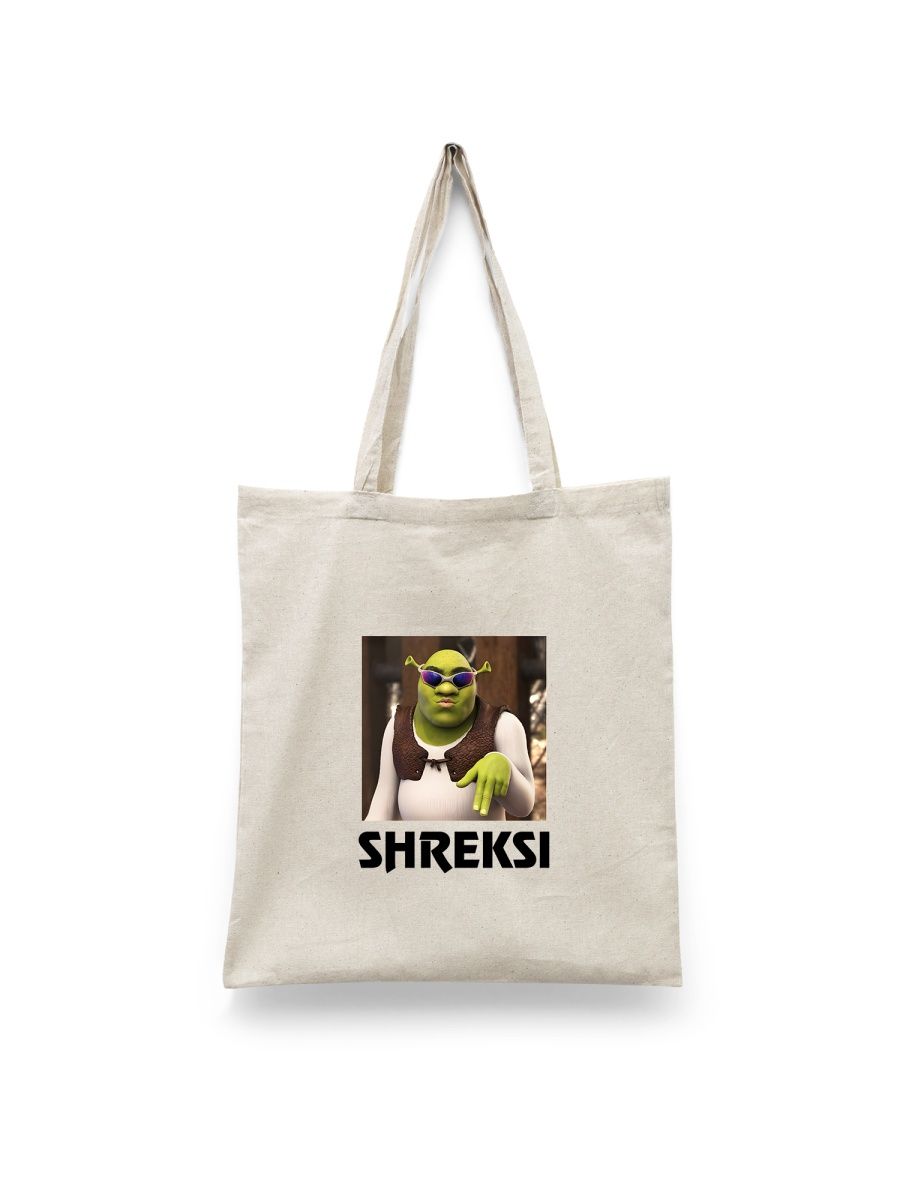 

Шоппер унисекс Каждому Своё Шрек/Shrek/Фиона/Осёл MUSH1, белый, Шрек/Shrek/Фиона/Осёл MUSH1
