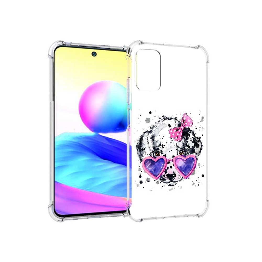 Чехол MyPads Tocco для Xiaomi Redmi Note 10 5G долматинец в очках (PT162080.297.337)