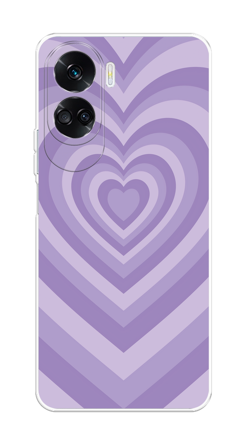 

Чехол на Honor 90 Lite "Violet heart latte", Фиолетовый, 6122350-1