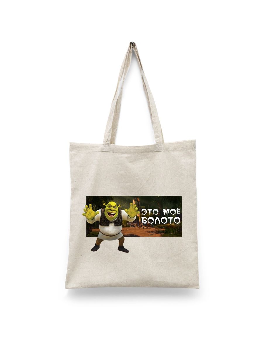 

Шоппер унисекс Каждому Своё Шрек/Shrek/Фиона/Осёл MUSH6, белый, Шрек/Shrek/Фиона/Осёл MUSH6