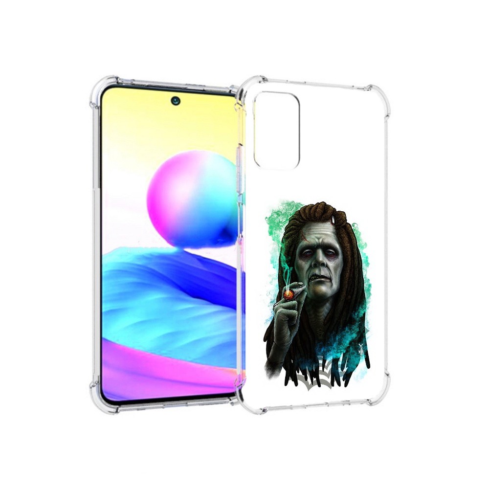 

Чехол MyPads Tocco для Xiaomi Redmi Note 10 5G зеленый мужчина с сигаретой, Прозрачный, Tocco