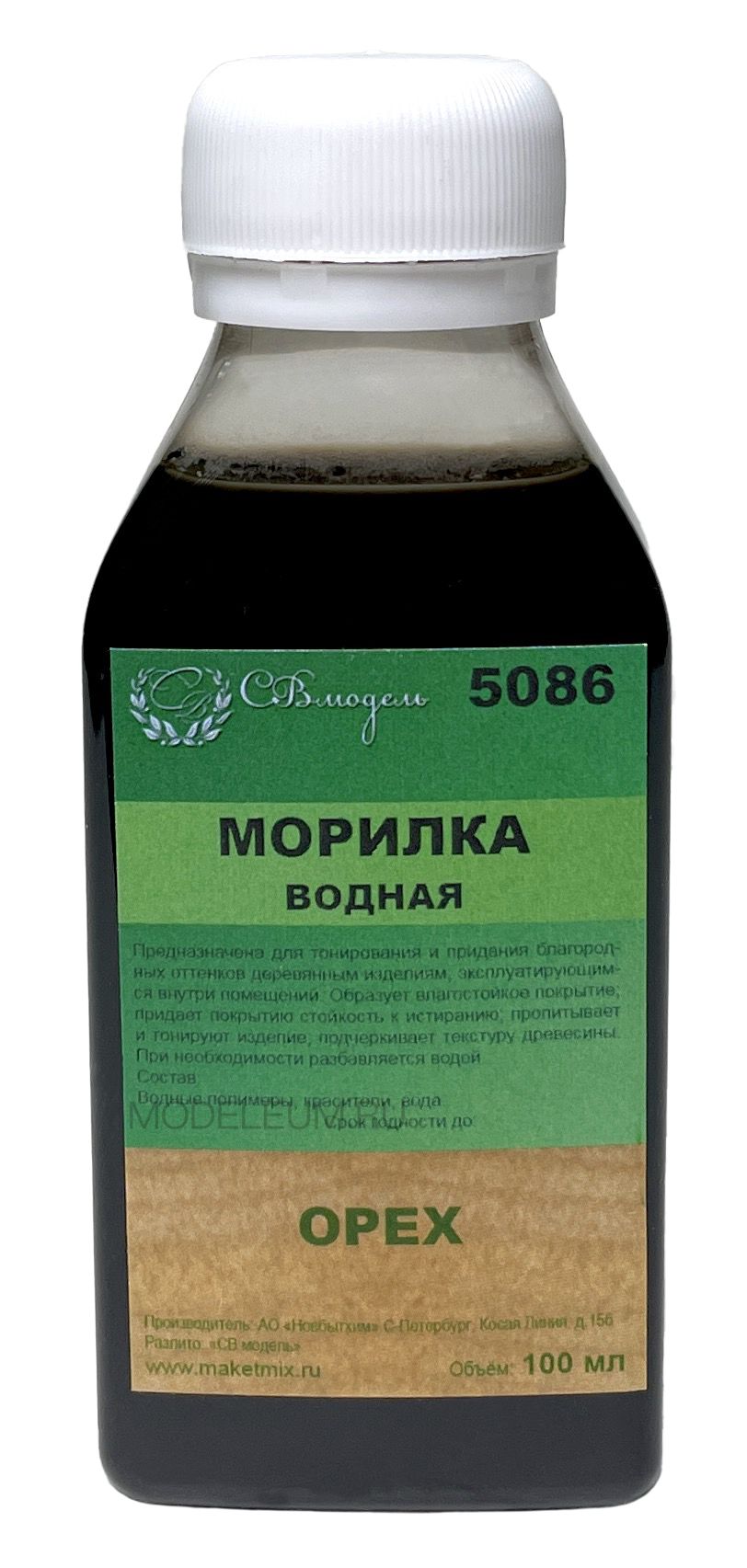 5086 морилка водная amp;quot;Орехamp;quot;, 100 мл