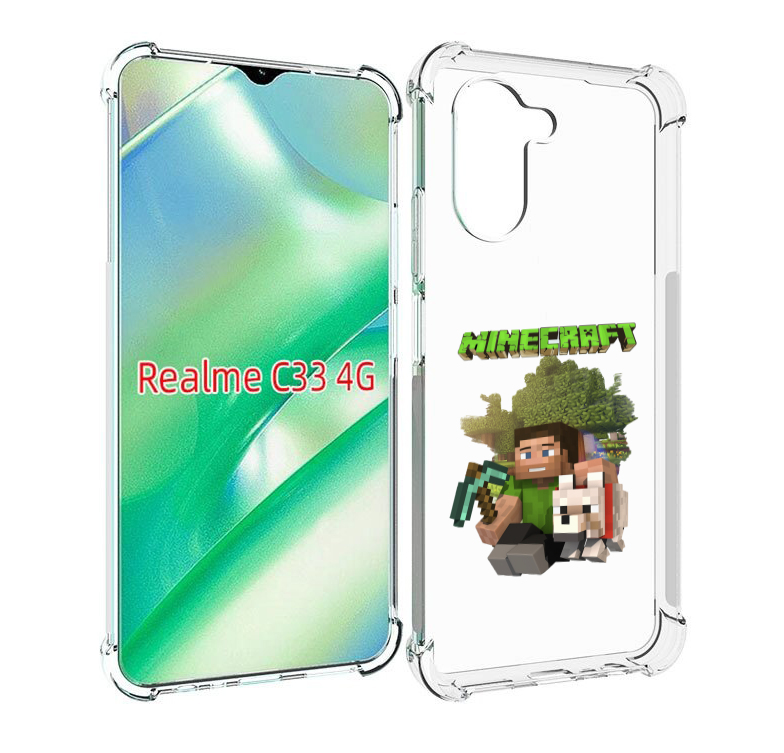 

Чехол MyPads Майнкрафт детский для Realme C33 4G, Прозрачный, Tocco