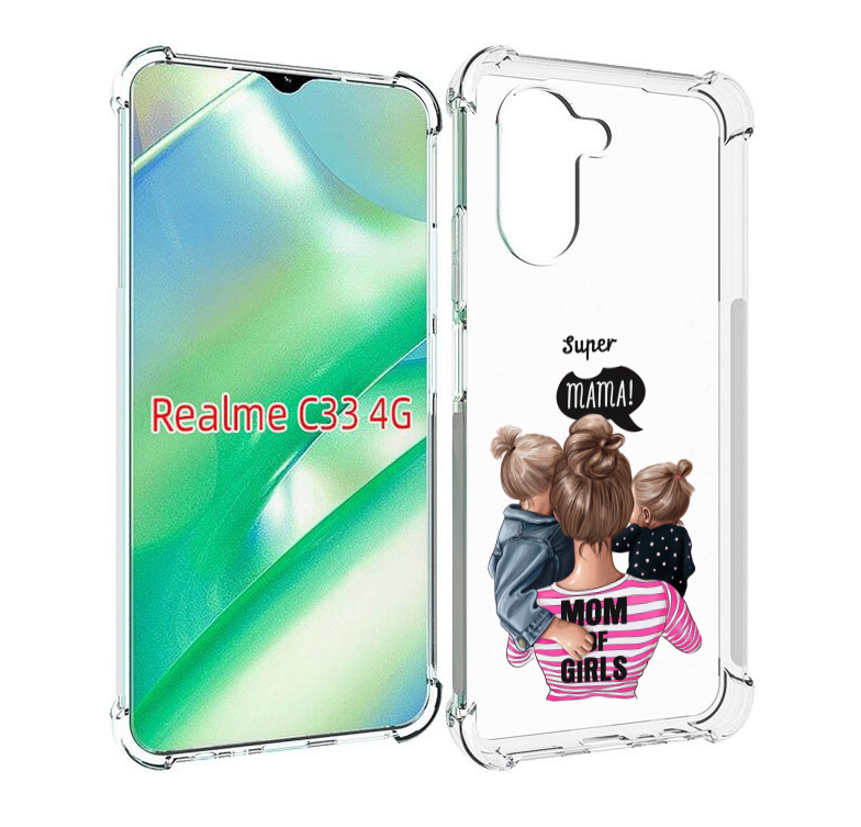 

Чехол MyPads Мама-девочек женский для Realme C33 4G, Прозрачный, Tocco