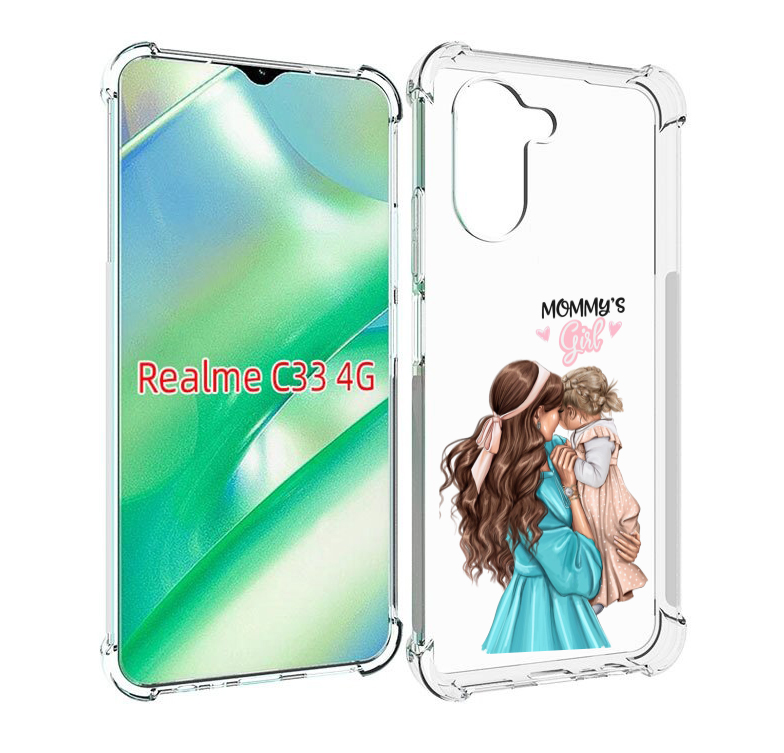 

Чехол MyPads Мама-девочки женский для Realme C33 4G, Прозрачный, Tocco