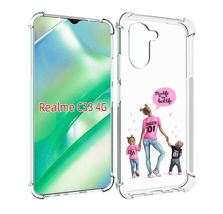 

Чехол MyPads Мама-королева женский для Realme C33 4G, Прозрачный, Tocco