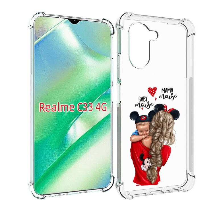 

Чехол MyPads Мама-маус женский для Realme C33 4G, Прозрачный, Tocco