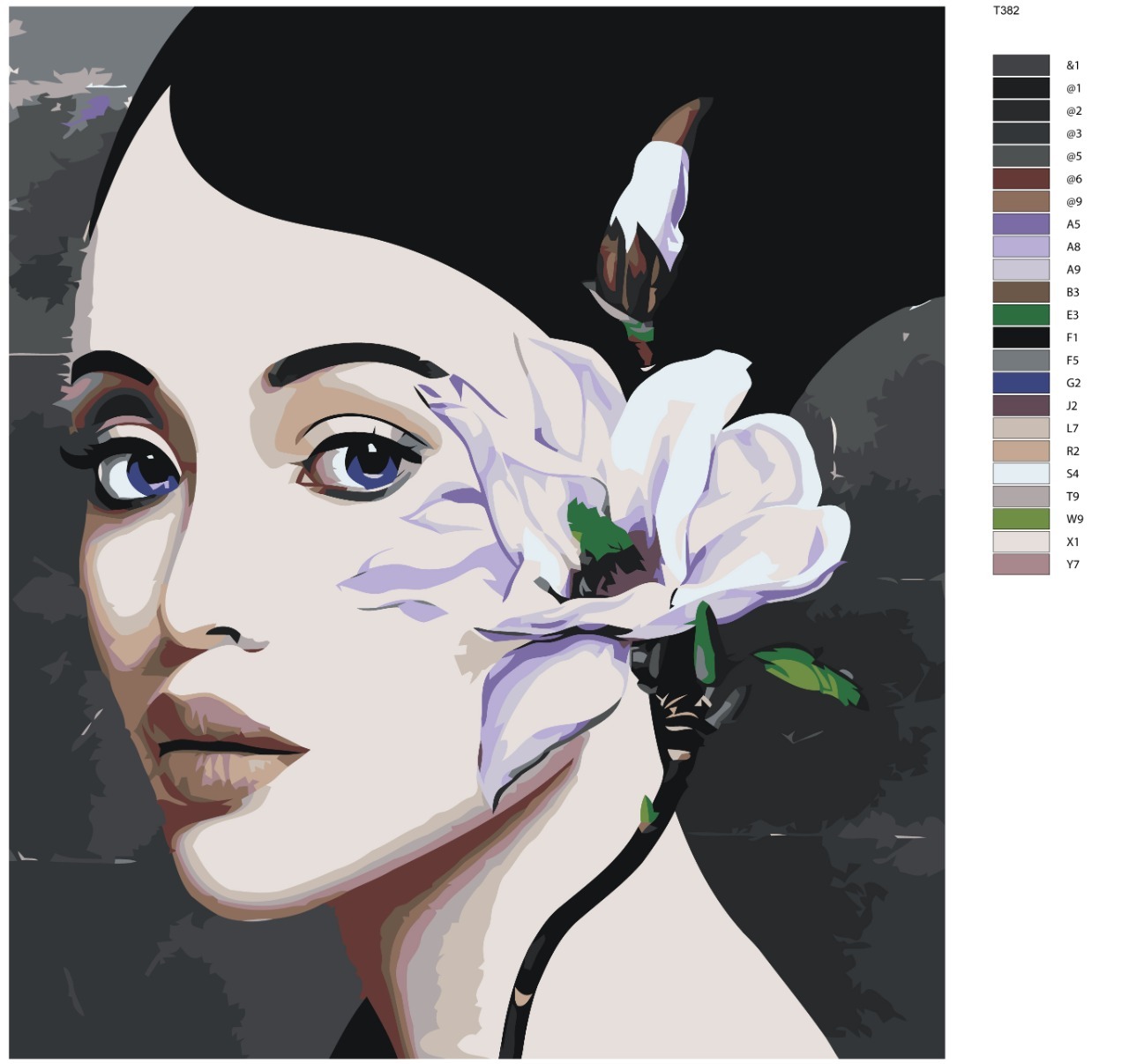 

Картина по номерам BRUSHES-PAINTS Т382, Женщина цветок