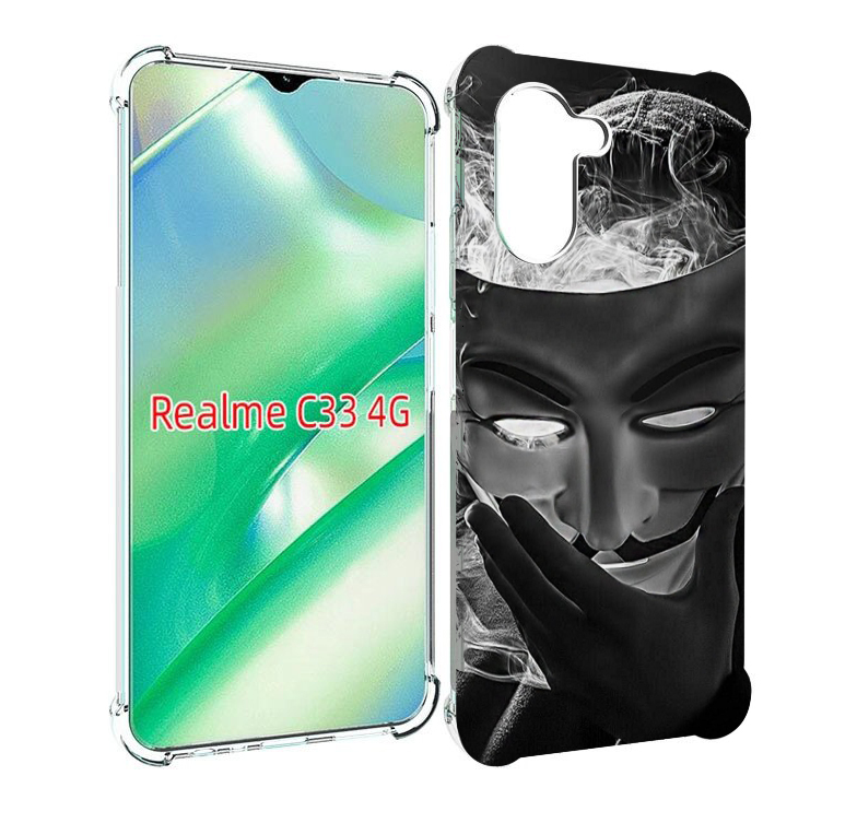 

Чехол MyPads Маска для Realme C33 4G, Прозрачный, Tocco