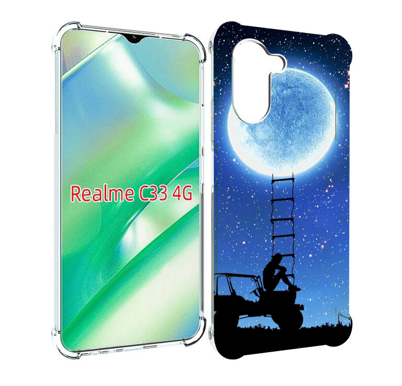 

Чехол MyPads Машина-на-лун для Realme C33 4G, Прозрачный, Tocco