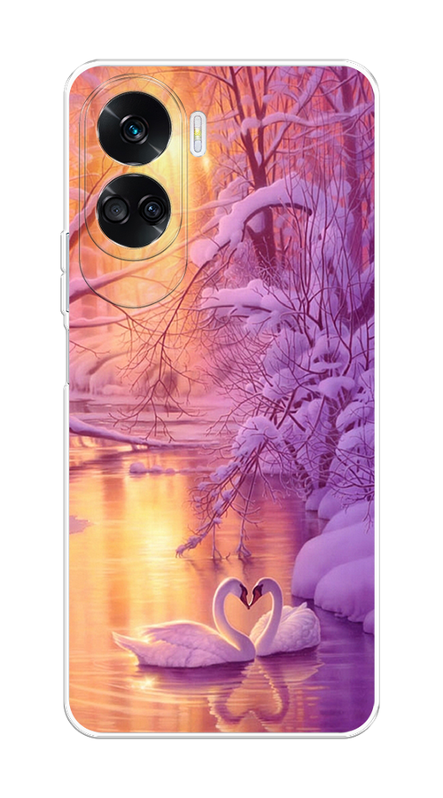 

Чехол на Honor 90 Lite "Зима 1", Фиолетовый;желтый, 6122350-1