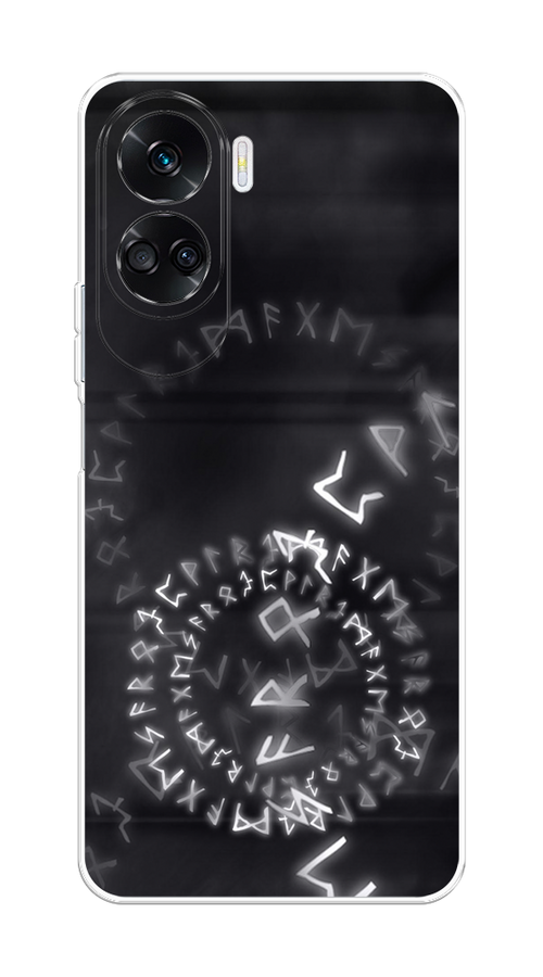 

Чехол на Honor 90 Lite "Руны", Серый;черный, 6122350-1