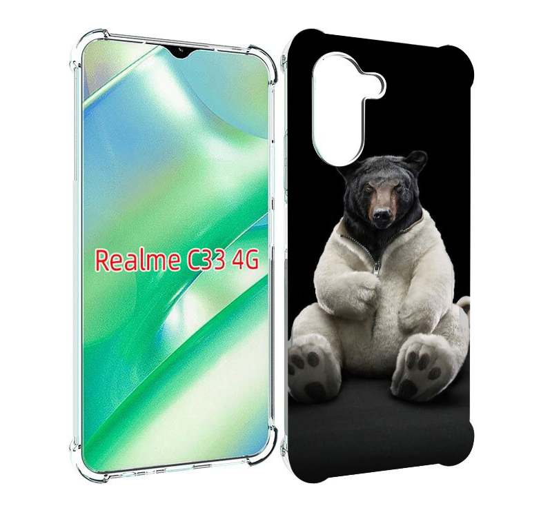 

Чехол MyPads Медведь-бурый-белый для Realme C33 4G, Прозрачный, Tocco